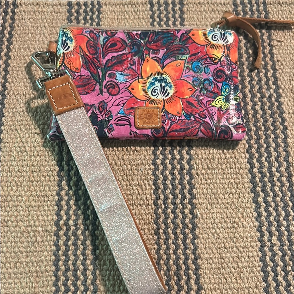 Consuela Colorful Floral Wristlet